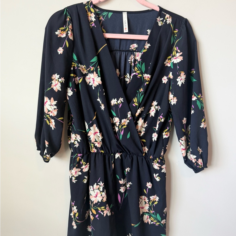 Gilli Long Sleeve Floral romper size small